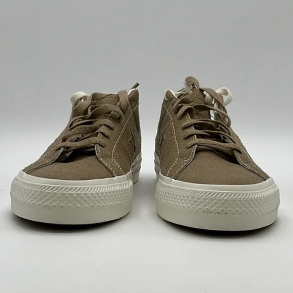 CONVERSE One Star Pro Mens 11 Womens 12.5 Tan Leather Sneakers Star NWT Shoes - Picture 3 of 15